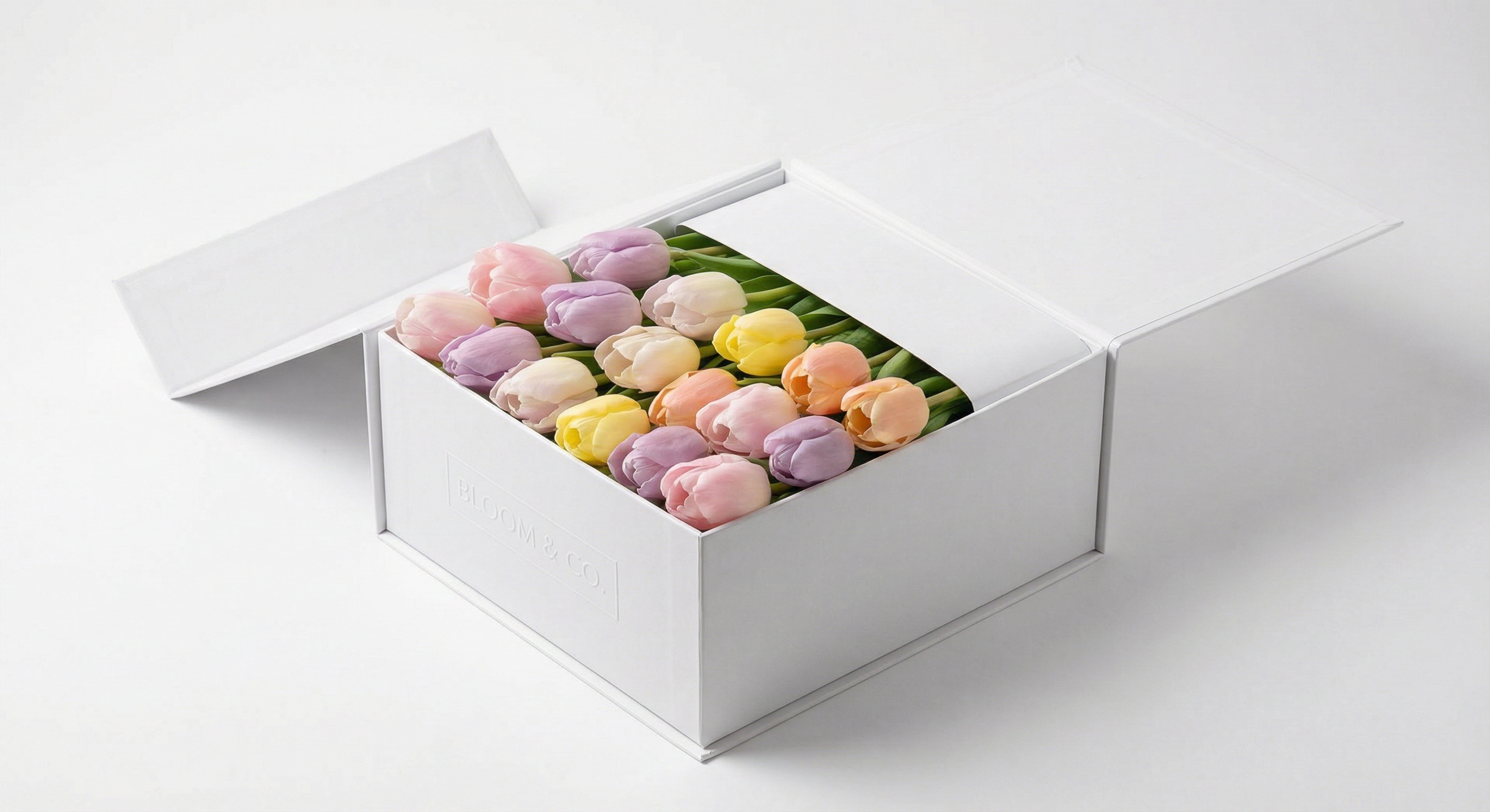 Тюльпаны — 15 тюльпанов в коробке